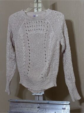 Alya Open-Knit Cable Sweater - Size M